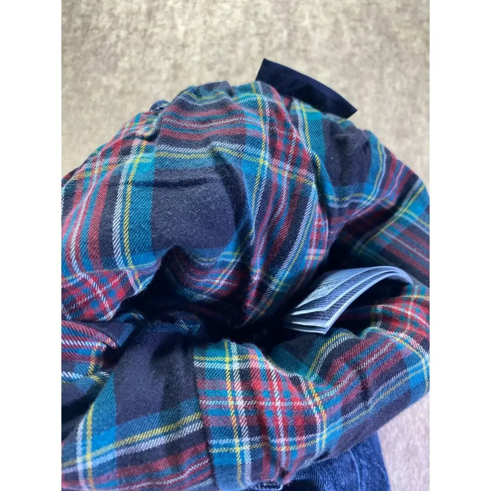Gap Denim Plaid Lined Blue Jeans Size 6-12 Months